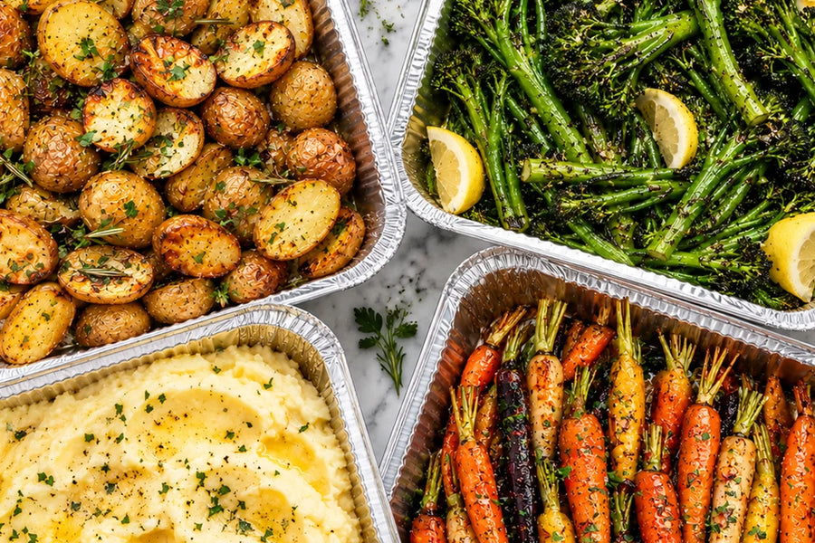 Roast Potatoes, Mash, Broccolini. The Side Tray Range is Here!