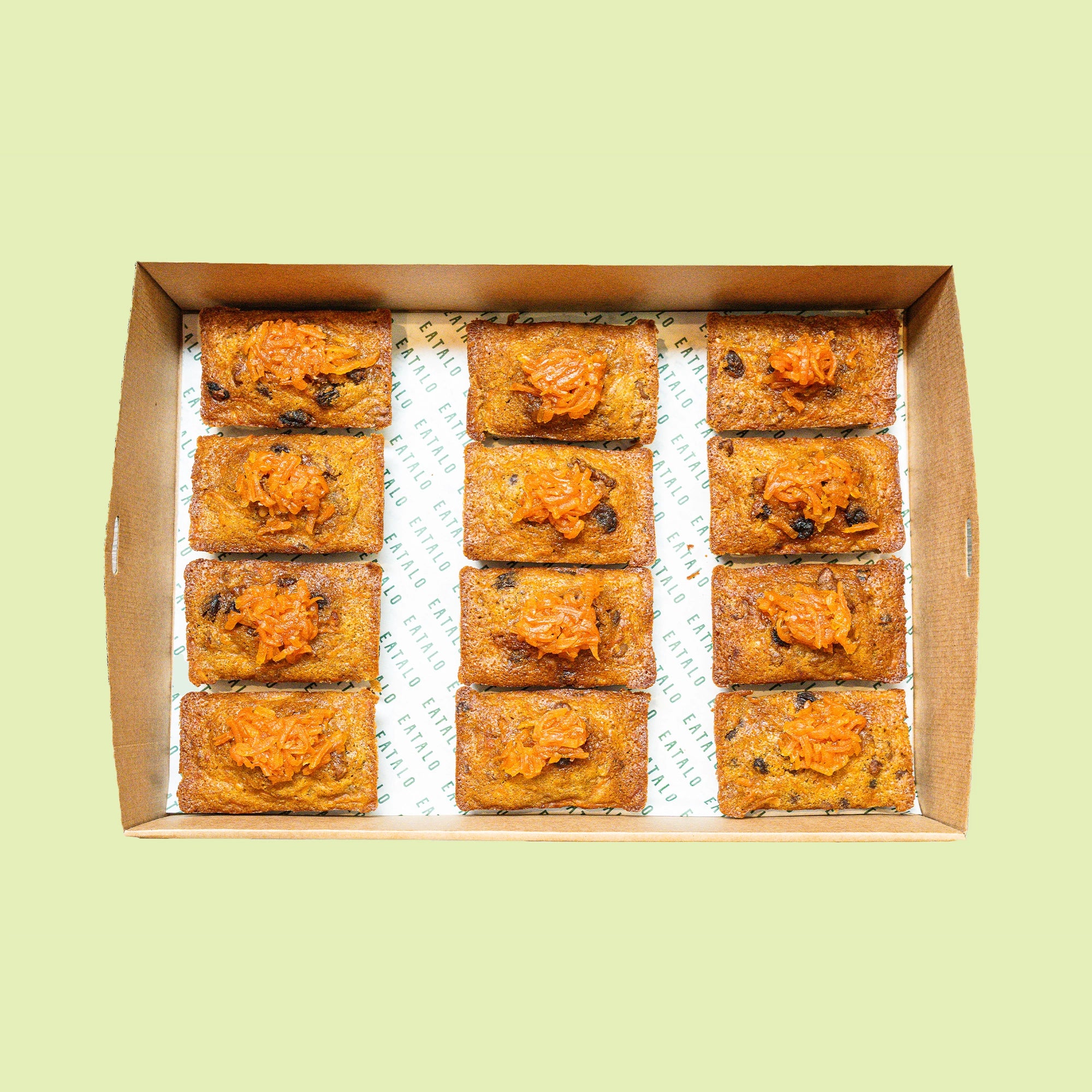Carrot cake platter with 12 slices for office catering and morning tea Sydney CBD