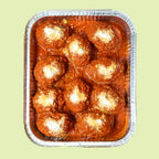 Nonna's meatball platter with large pork and beef meatballs in Napoletana sauce for catering Sydney CBD