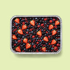 Panna cotta tray with forest berries for catering Sydney CBD — gluten free Italian dessert