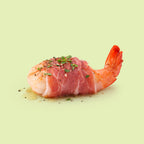 Prawn tail and prosciutto canapé for elegant catering Sydney CBD