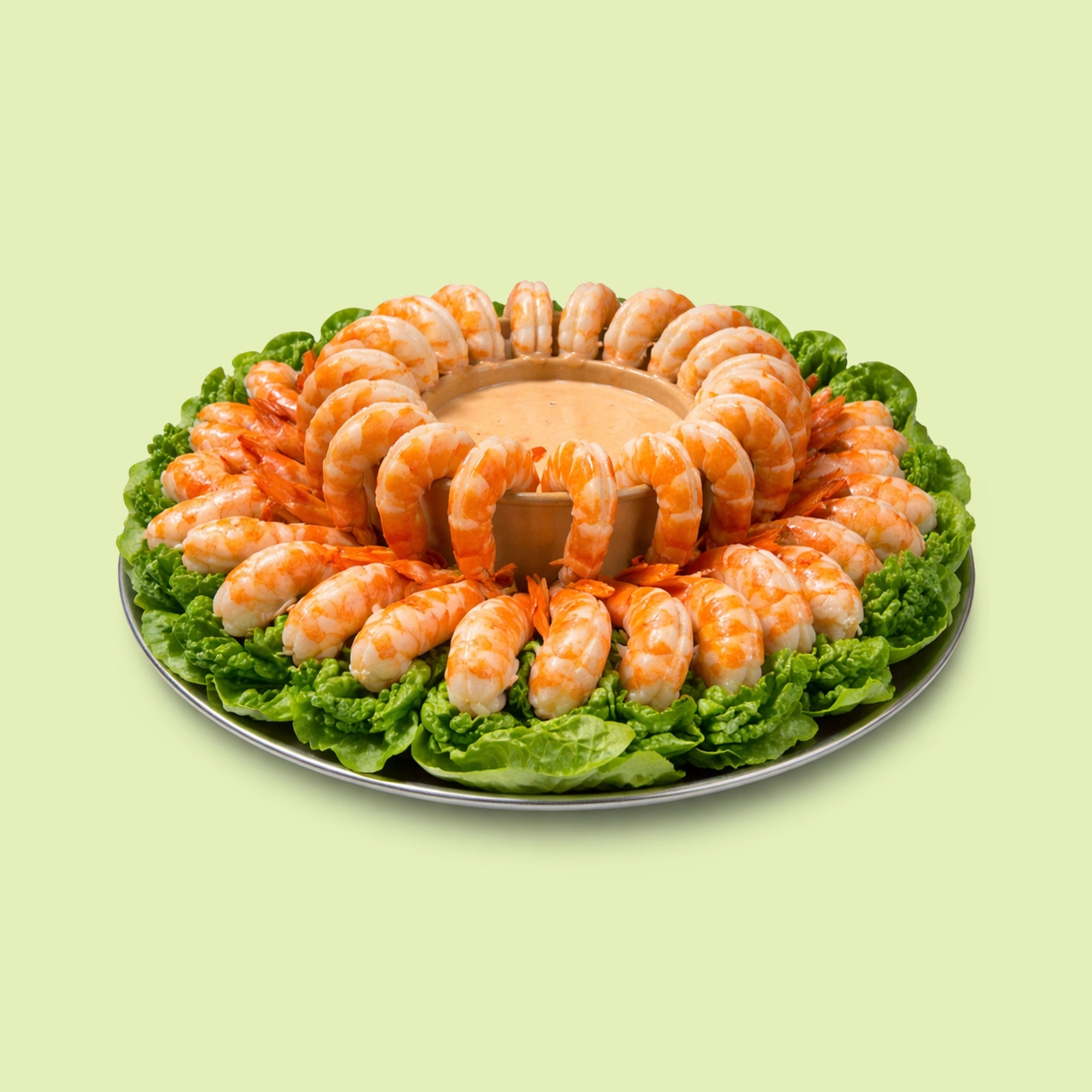 Cocktail prawn platter with 1kg U10 king prawns and Bloody Mary sauce for catering Sydney CBD