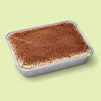 Tiramisù tray with mascarpone cream, espresso-soaked savoiardi and cocoa for catering Sydney CBD
