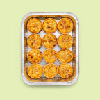 Traditional quiche platter with 12 bacon and cheese quiches for office catering Sydney CBD